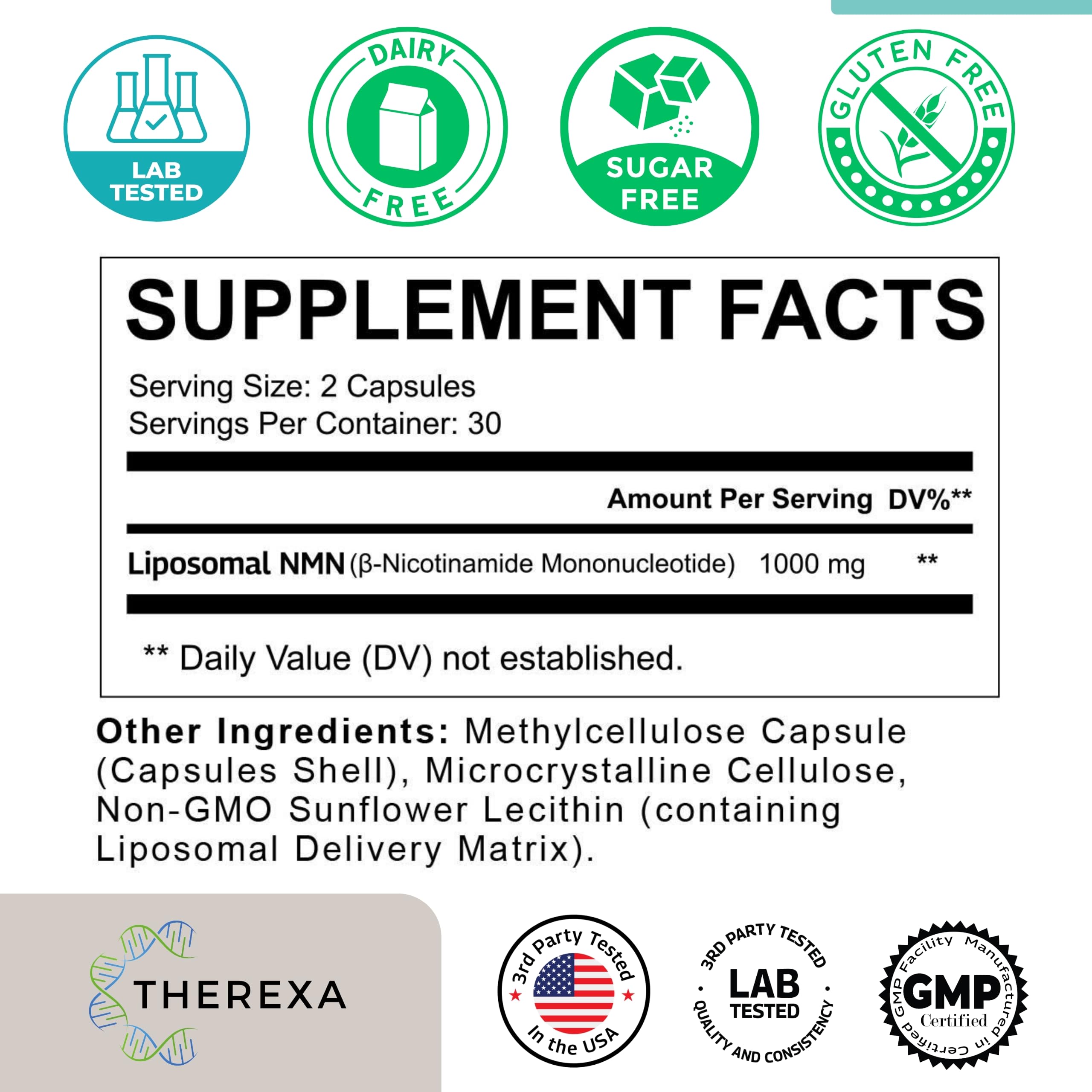 THEREXA detalle de formulación liposomal que sugiere mejor absorción