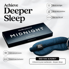 TheSleepGuard máscara guardada en su funda de viaje para protección y transporte