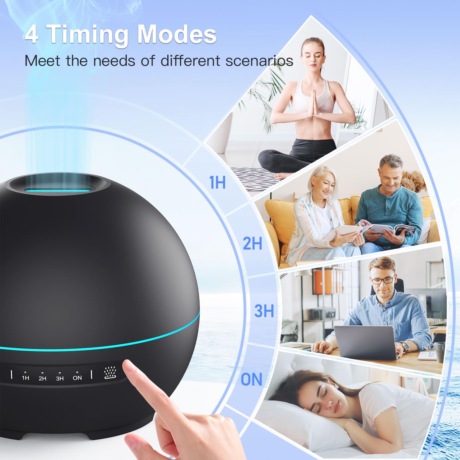 THIMONES difusor comparación de tamaño junto a una taza, ideal para escritorios