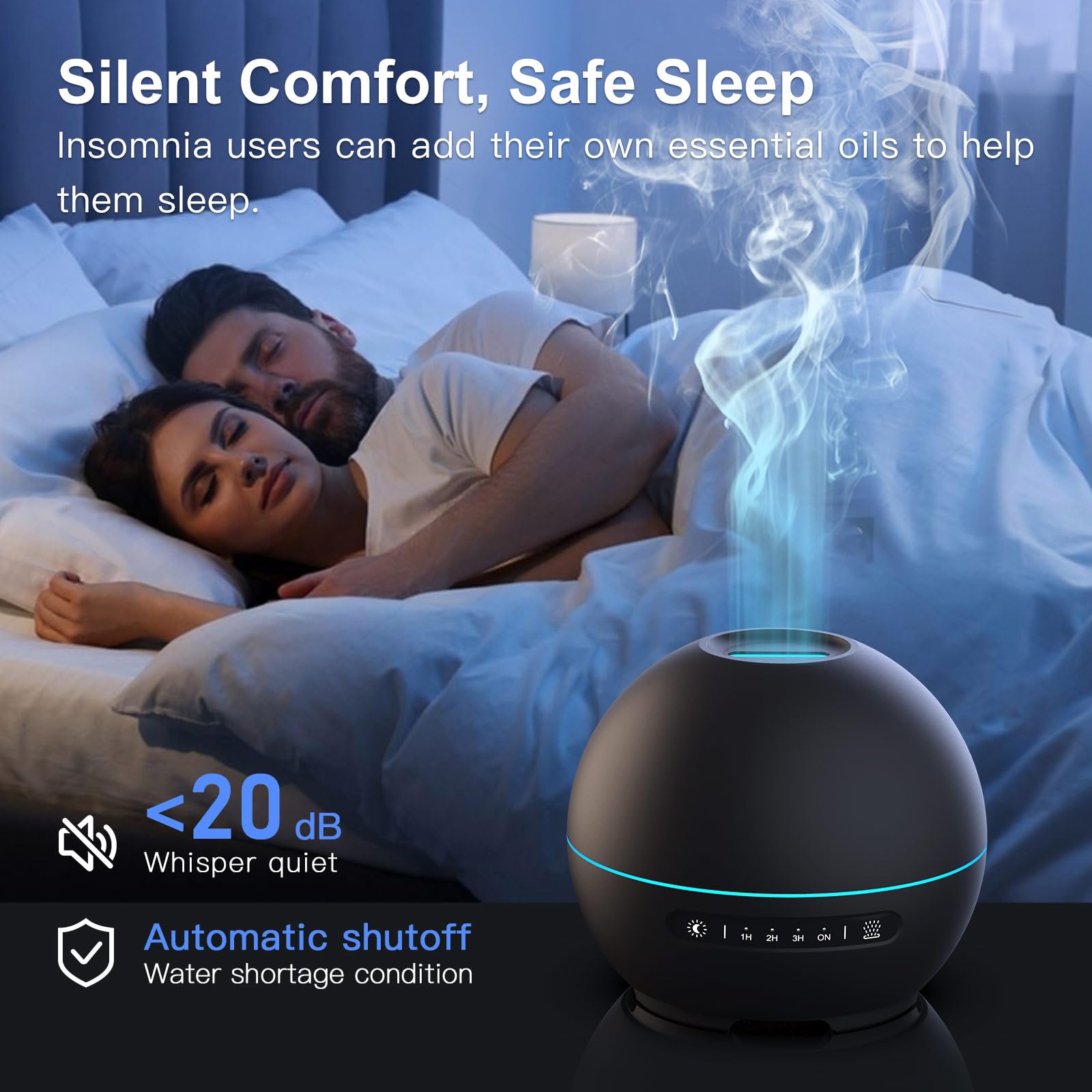 THIMONES difusor con luces nocturnas de 7 colores, ambiente cálido y personalizable