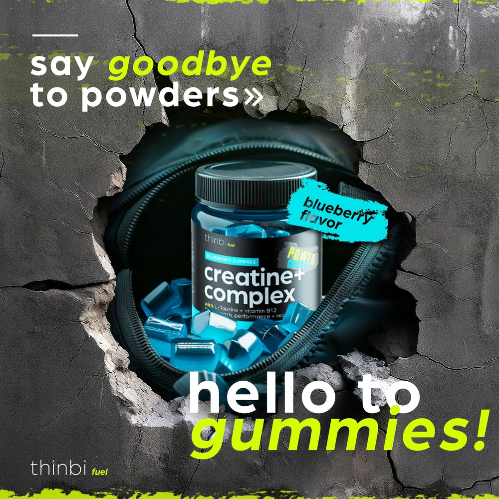 Thinbi gomitas en mano lista para consumir, conveniencia para entrenamiento