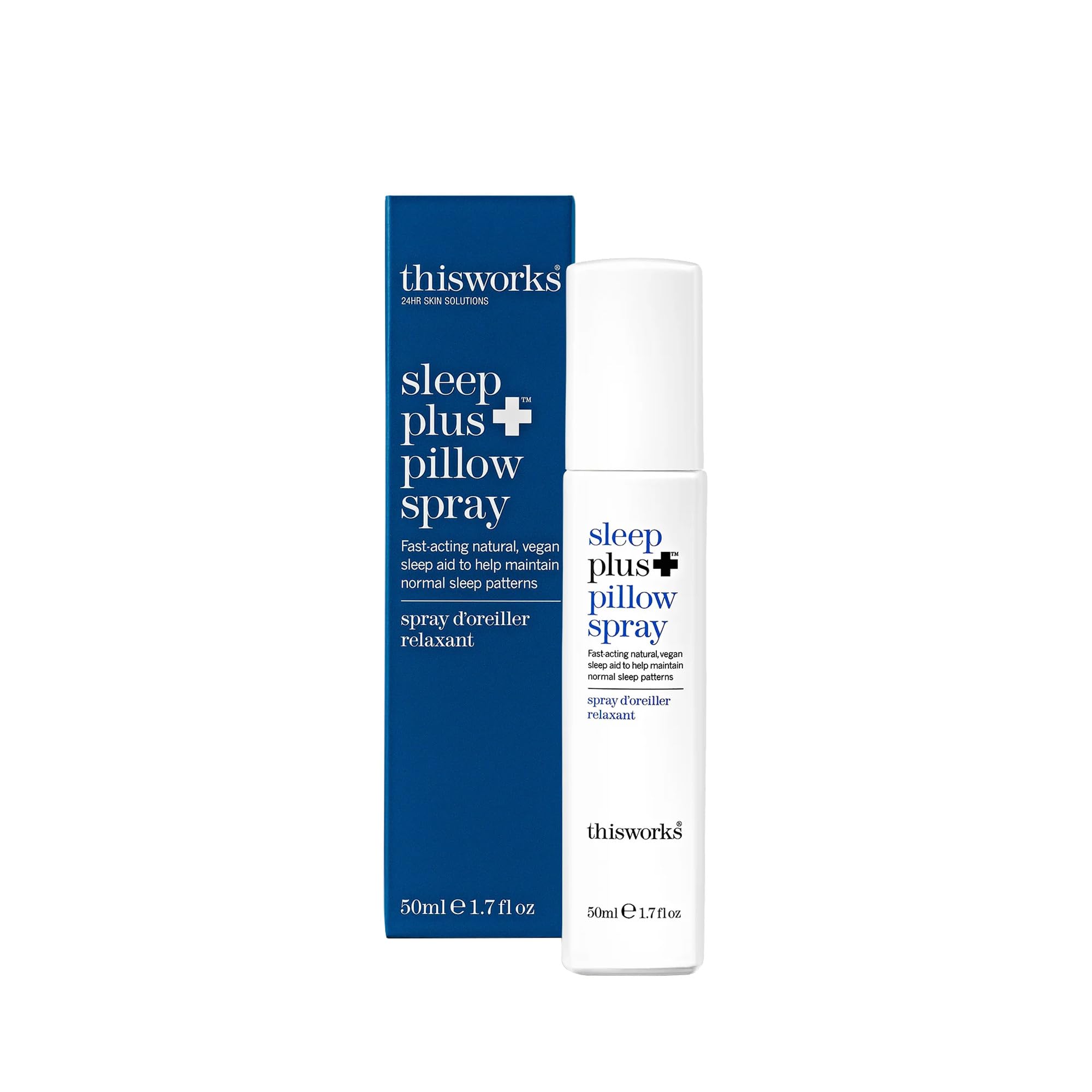 This Works spray de almohada frasco frente mostrando envase compacto y práctico