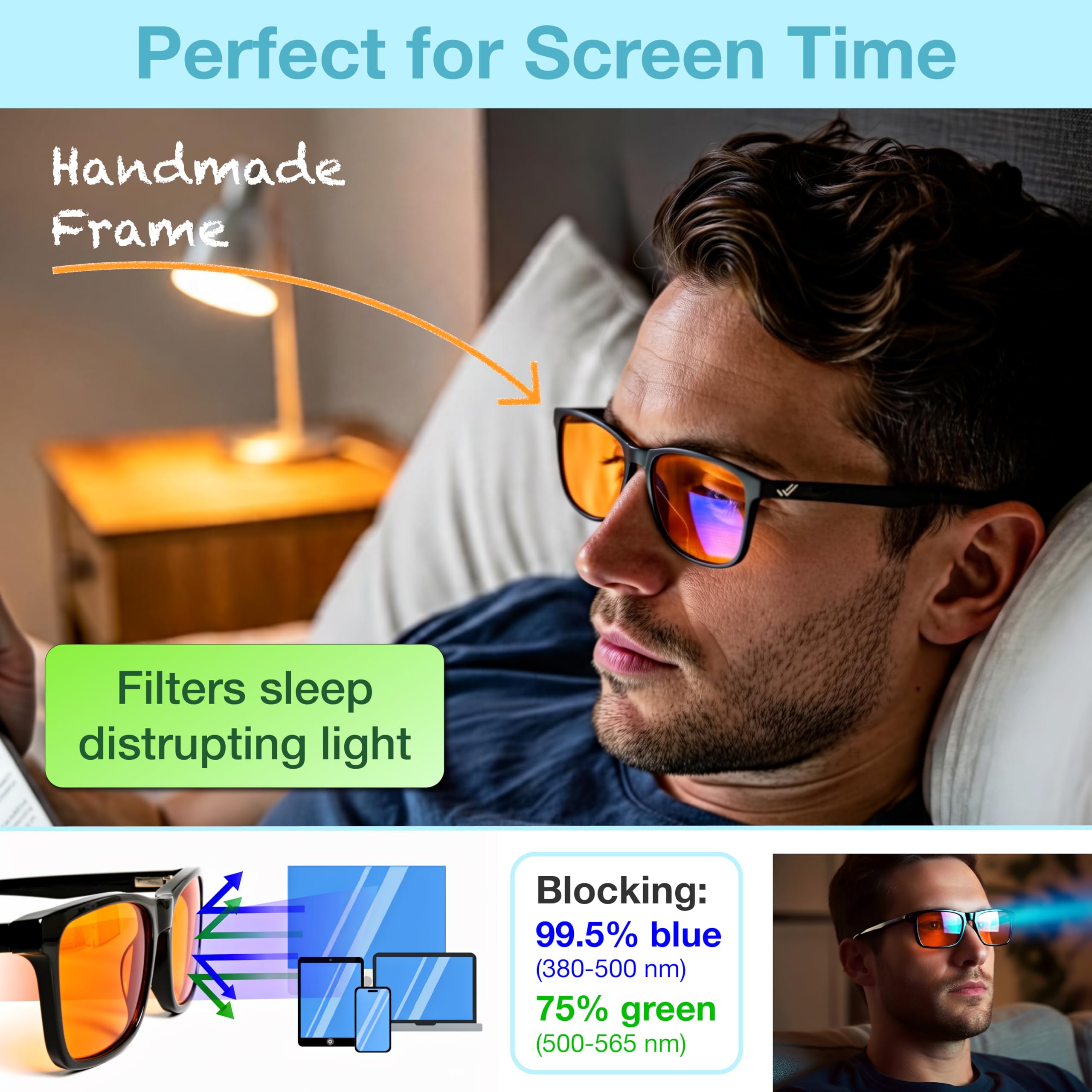 THL SLEEP montura de acetato pulido resistente y diseño duradero