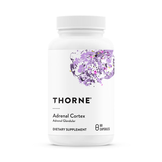 THORNE frasco frontal mostrando etiqueta clara y beneficio de apoyo