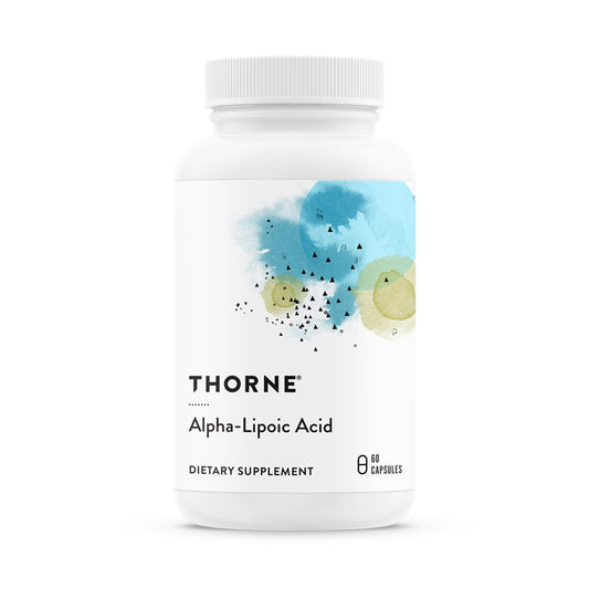 THORNE envase frontal mostrando el nombre y ventaja antioxidante