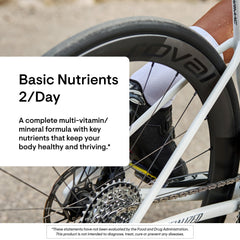 Thorne Basic Nutrients 2/Day label highlights gluten-free, dairy-free, and soy-free ingredients.