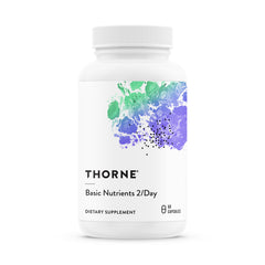 THORNE envase frontal mostrando etiqueta y 60 cápsulas para soporte diario