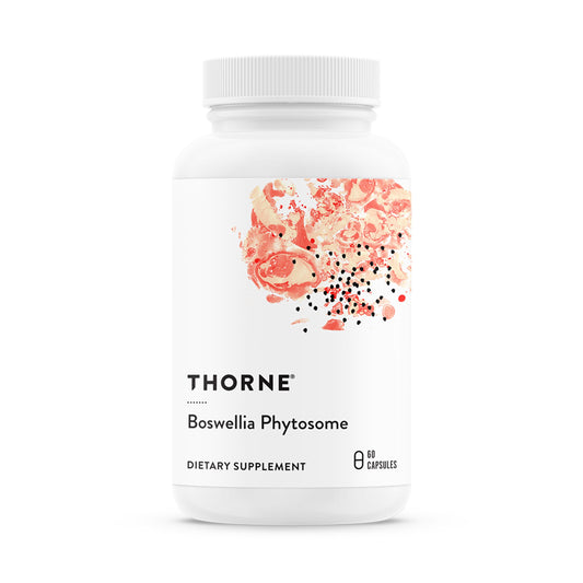 THORNE envase de Boswellia Phytosome mostrando diseño y cantidad útil