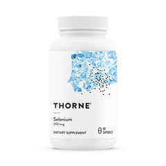 THORNE bote frente mostrando 60 cápsulas y marca, confianza en calidad