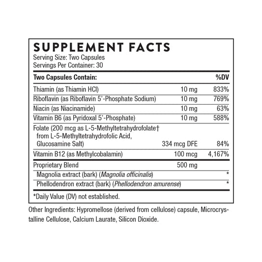 THORNE Cápsulas para relajación y sueño: opción para un descanso más equilibrado.