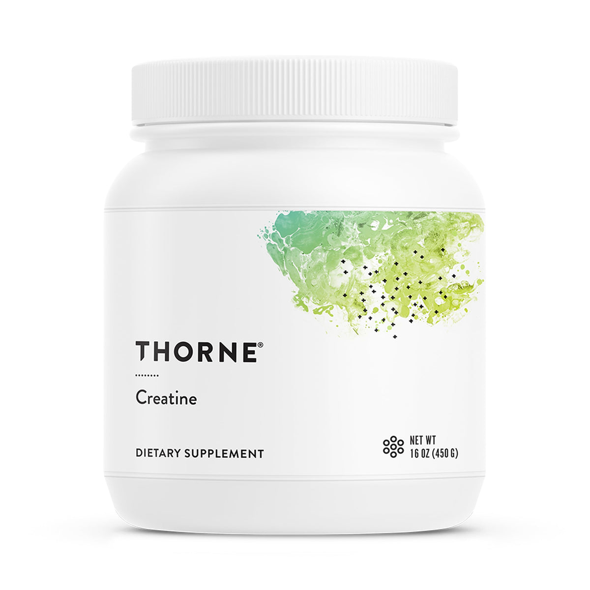 THORNE envase frontal claro y profesional que inspira confianza