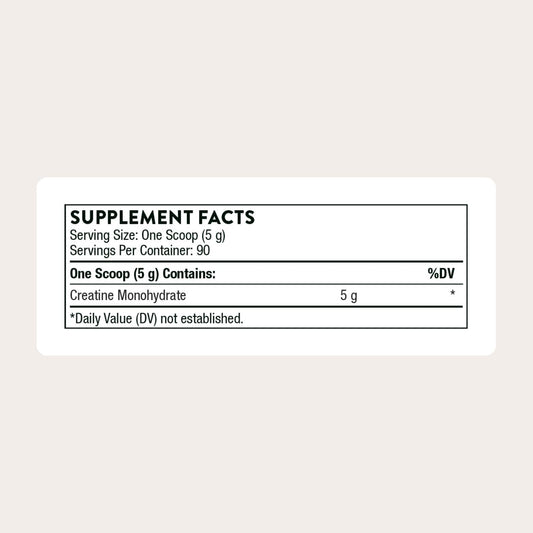 THORNE Creatine NSF certification label on canister