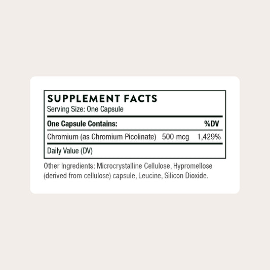 THORNE cromio picolinato: cápsulas listas para consumo diario