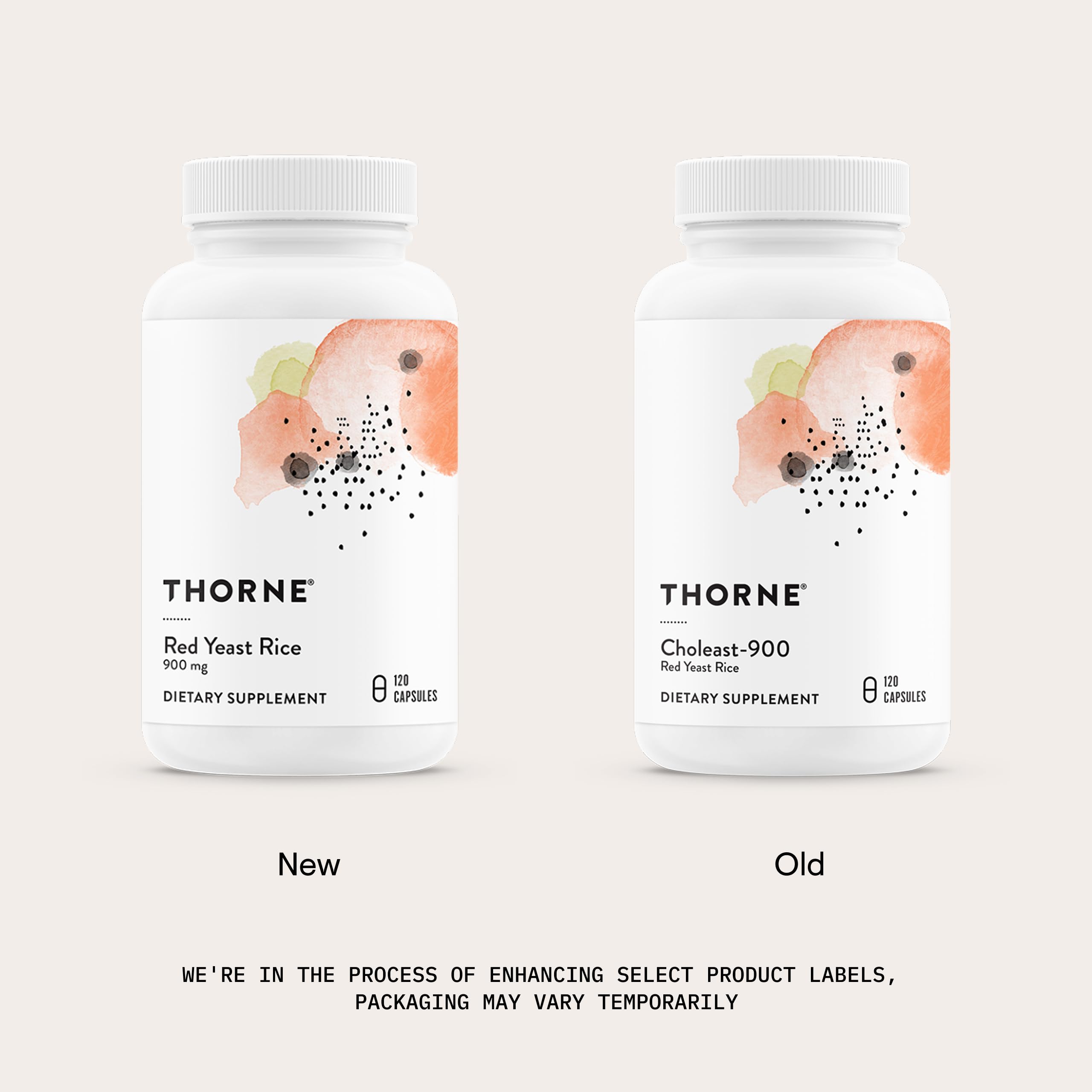 THORNE detalle de la etiqueta con ingredientes y dosis, ofrece transparencia