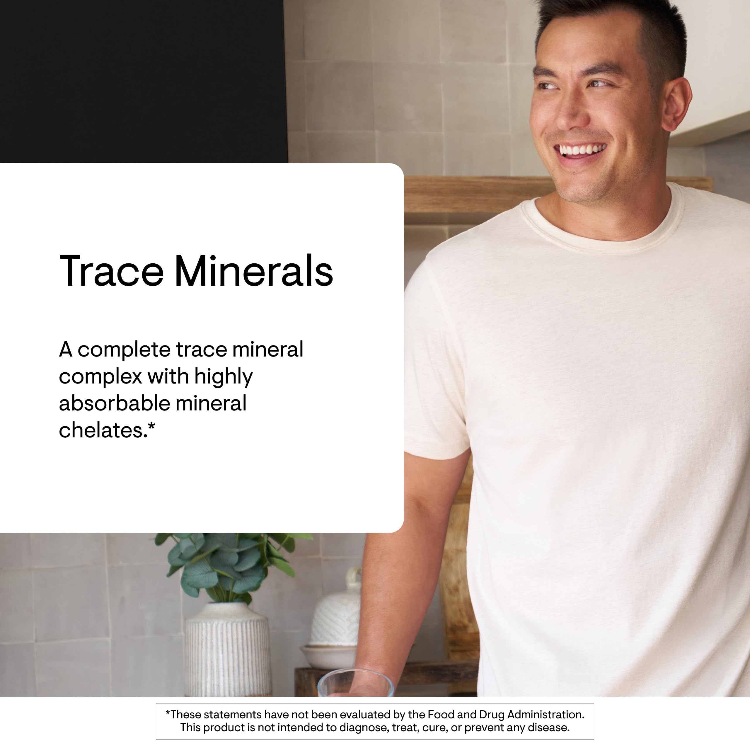 THORNE etiqueta con lista de minerales y claridad de ingredientes