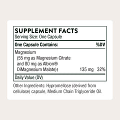 THORNE detalle de etiqueta con ingredientes y dosificación clara
