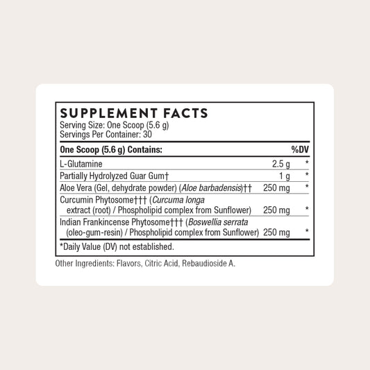 EnteroMend: etiqueta de la botella con información clara.
