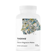 THORNE frasco frontal del producto mostrando 240 cápsulas y ventajas de absorción