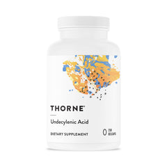 THORNE frente del envase con diseño claro y beneficio de apoyo de flora