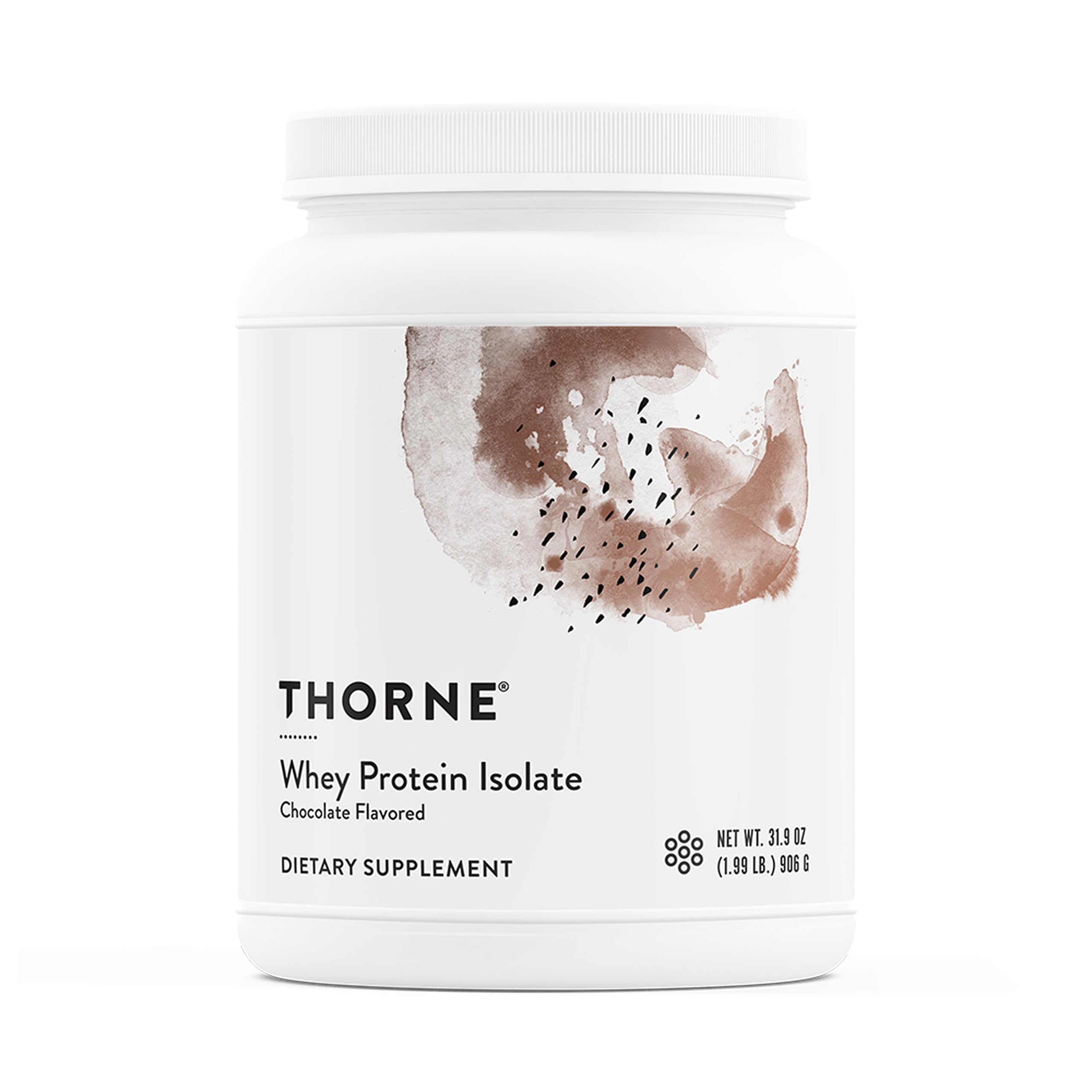 THORNE frente del envase mostrando diseño y tamaño del producto y confianza