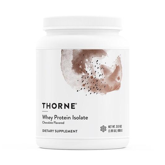 THORNE frente del envase mostrando diseño y tamaño del producto y confianza