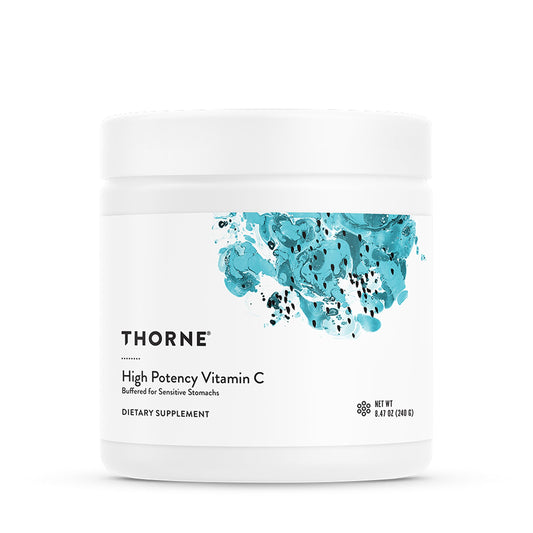 THORNE envase frontal y diseño claro, aporta confianza en calidad