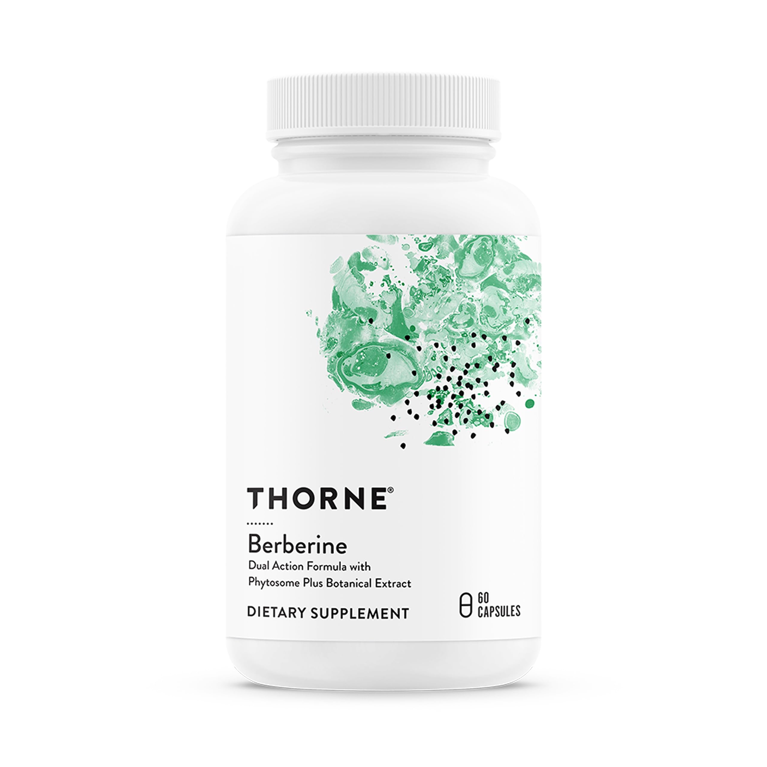 THORNE frasco frontal mostrando etiqueta y beneficios