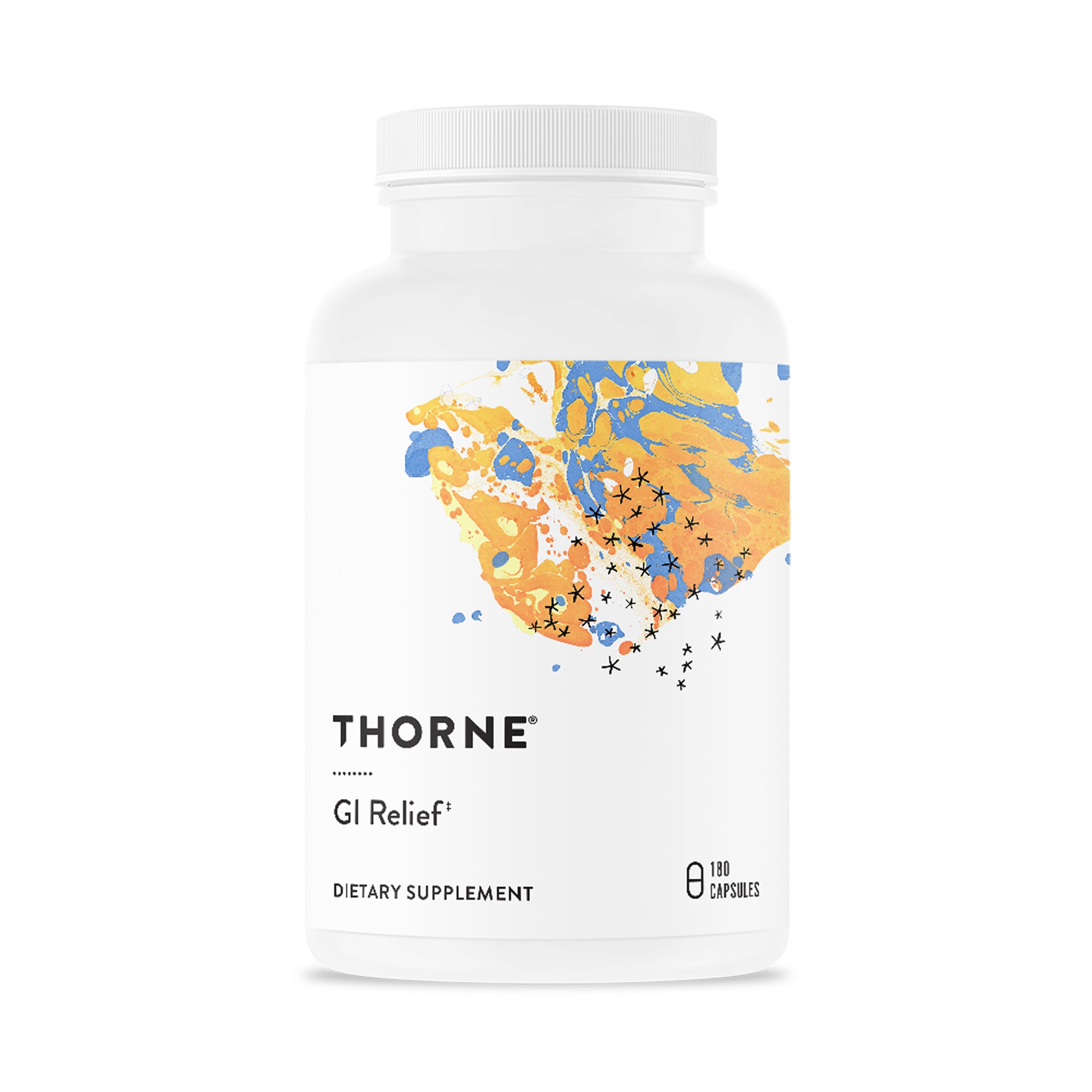 THORNE envase frontal con diseño claro y beneficios visibles