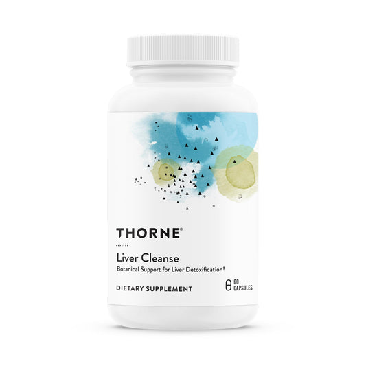 THORNE frasco frontal mostrando etiqueta y beneficio de soporte hepático