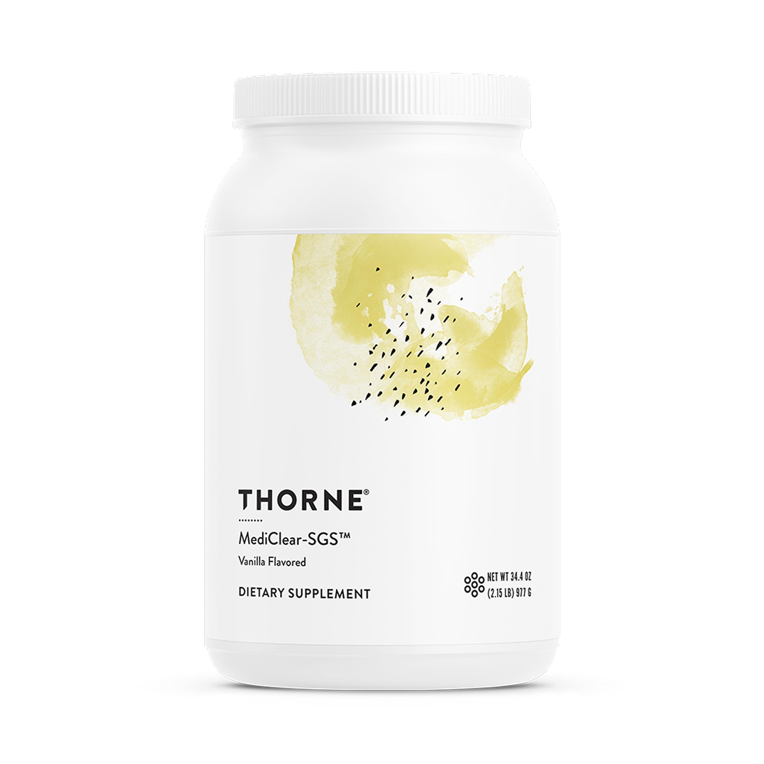 THORNE envase frontal del producto mostrando diseño claro y confianza