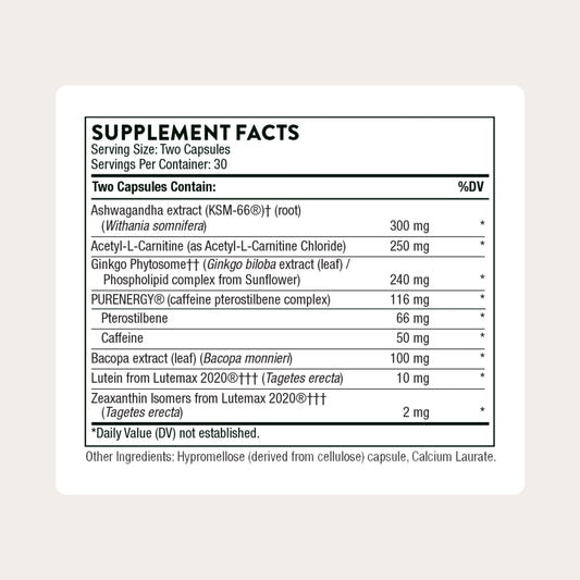 Memoractiv de Thorne estimula la creatividad y el enfoque mental.