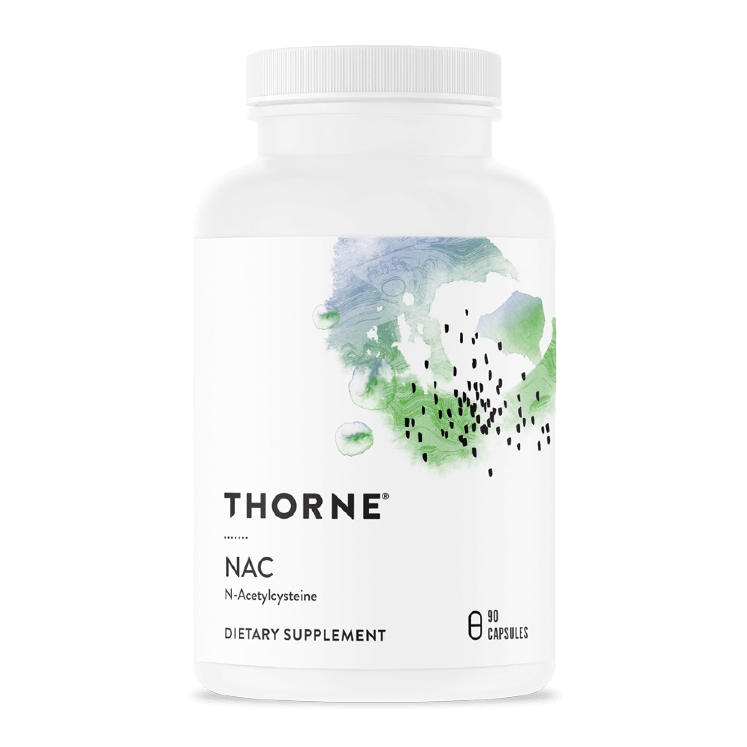 THORNE NAC 500 mg, botella: posible apoyo al sistema inmune y salud de las vías respiratorias.