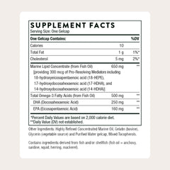 THORNE Pro-Resolving Mediators, cápsulas en mano para uso diario