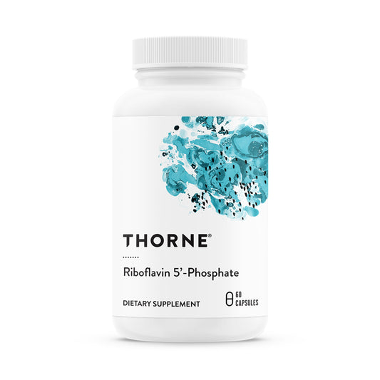 THORNE frasco frontal mostrando etiqueta y beneficio de pureza