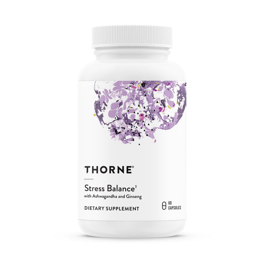 THORNE frasco frontal mostrando etiqueta clara y beneficios
