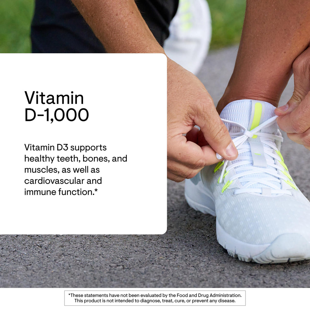THORNE Vitamin D3 capsule close-up indicates easy daily intake for indoors.
