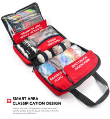 THRIAID cremallera doble del estuche mostrando durabilidad y acceso rápido