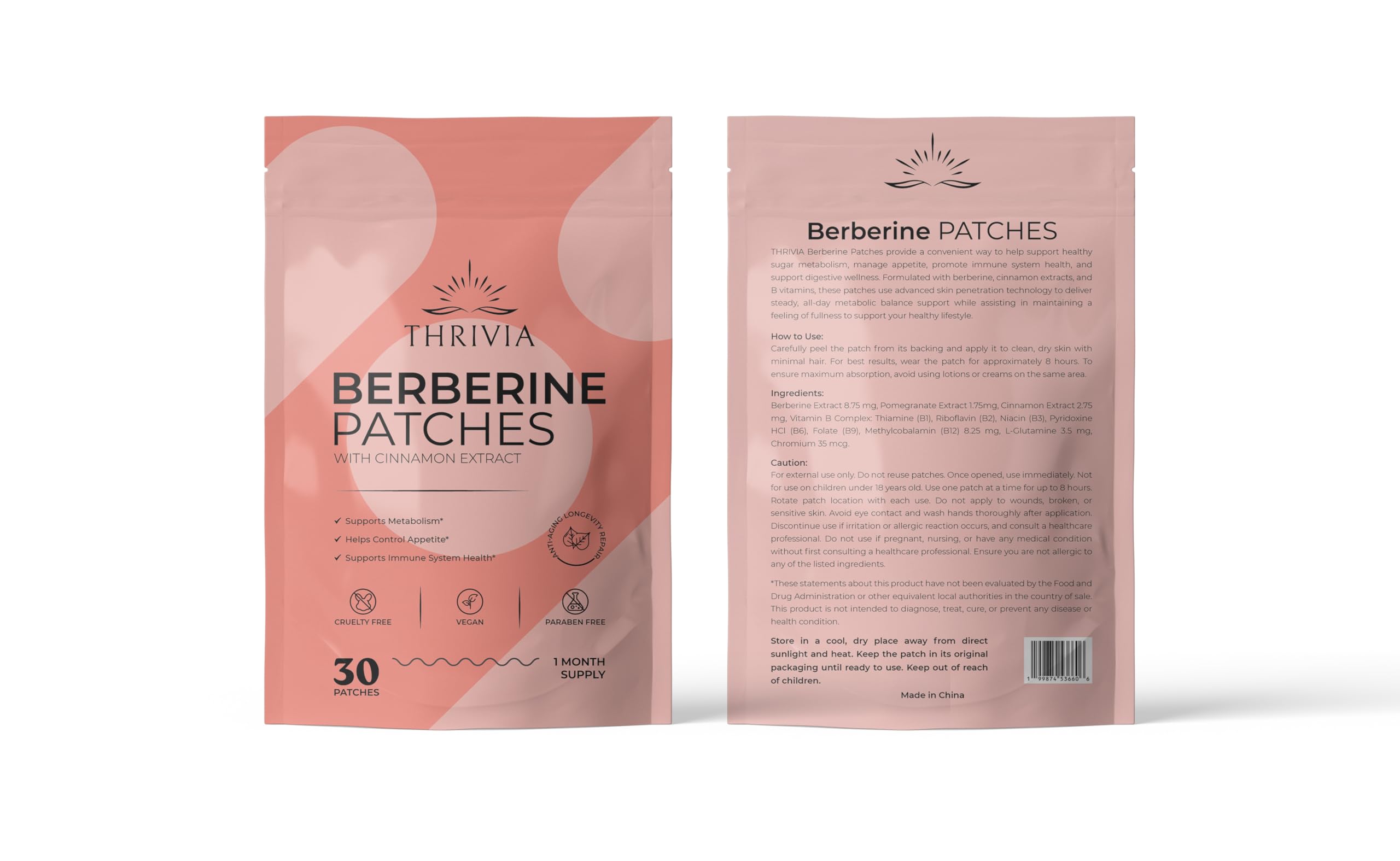 Thrivia bolsa abierta con 30 unidades lista para uso diario