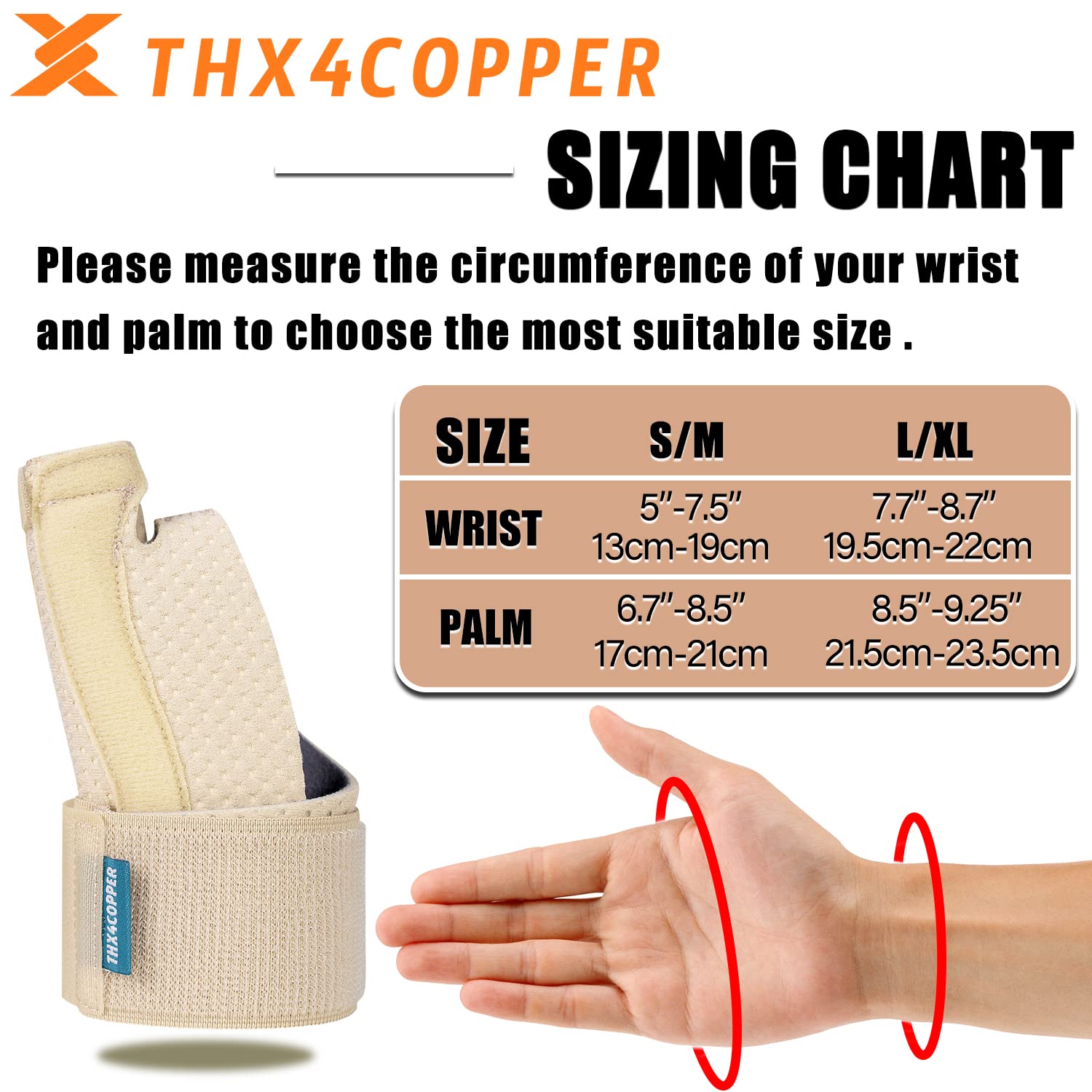 THX4COPPER close-up del splint flexible ofreciendo estabilidad personalizada
