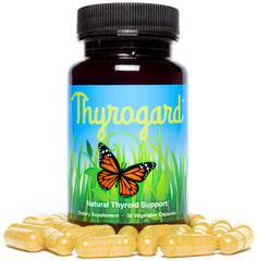Frasco Thyrogard en una cocina saludable transmitiendo integración diaria