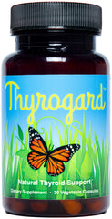 Thyrogard vista frontal del frasco mostrando diseño y cantidad 30 cápsulas