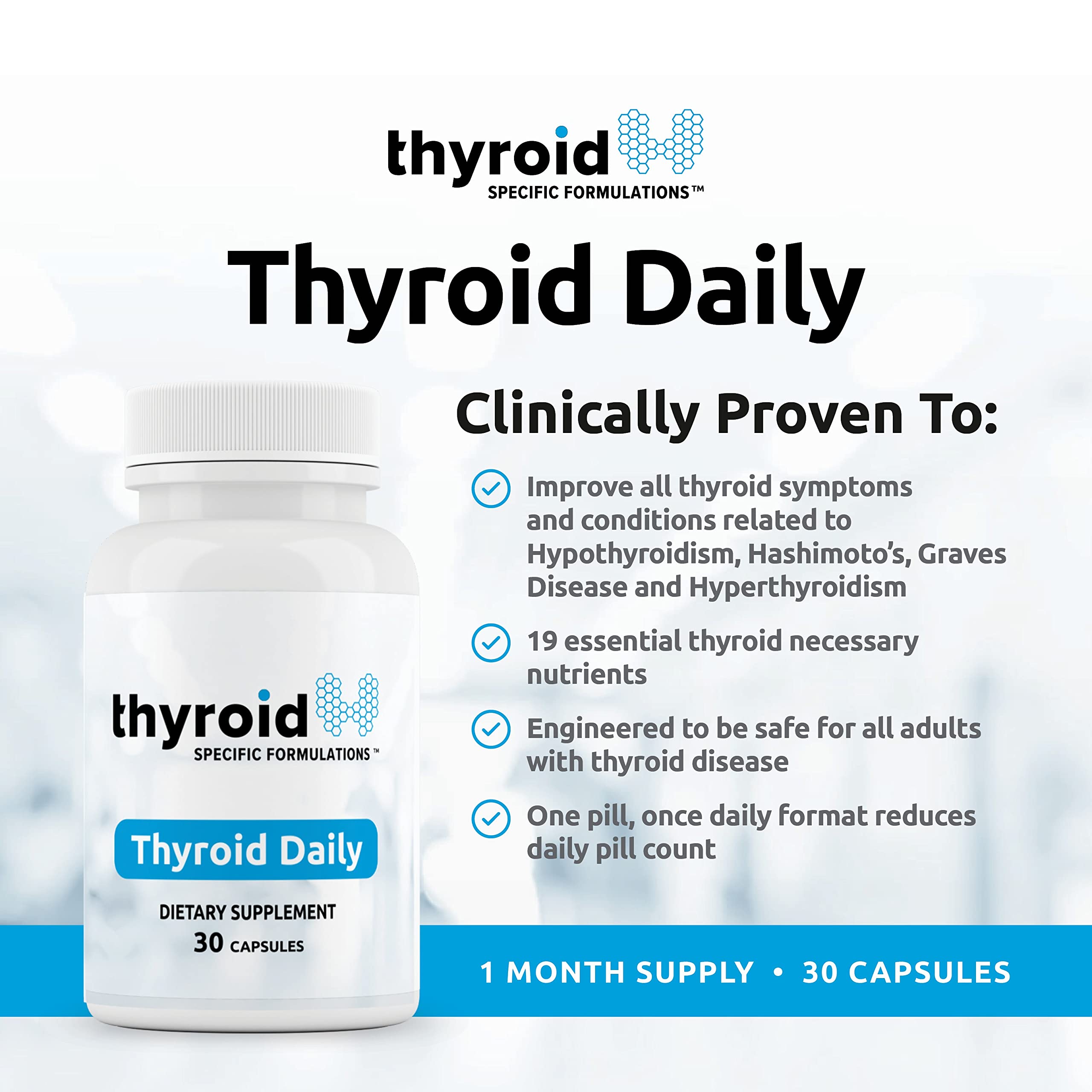 Thyroid Specific Formulations cápsula en mano indicando dosis fácil