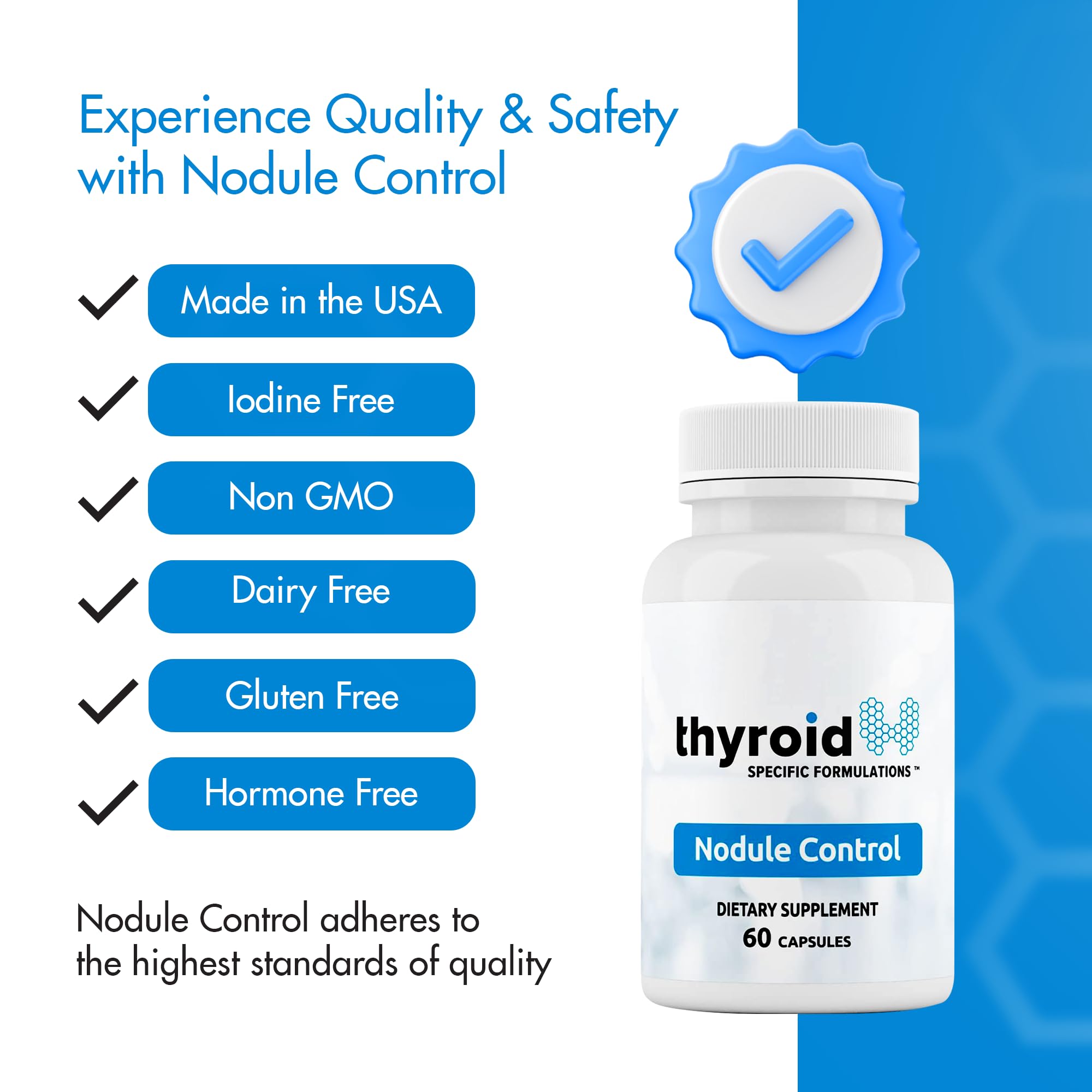 Thyroid Specific Formulations cápsulas en primer plano destacando textura y seguridad del producto
