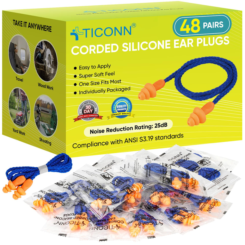 TICONN empaque frontal mostrando 48 pares y practicidad de transporte
