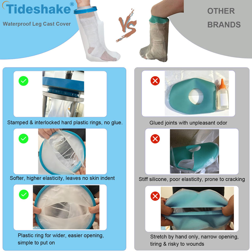 Tideshake etiqueta con información médica y materiales seguros listados