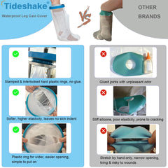 Tideshake etiqueta con información médica y materiales seguros listados