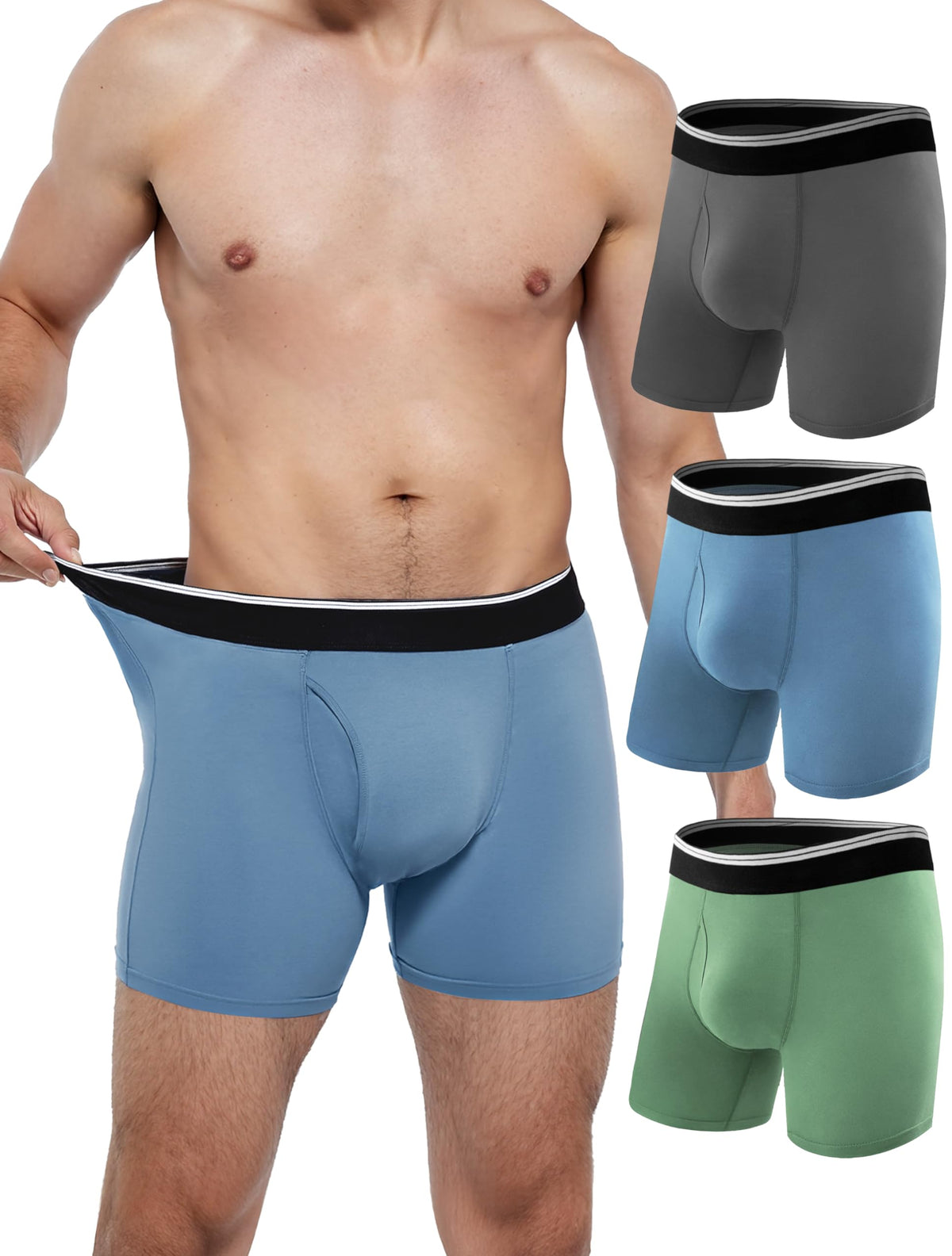 TIICHOO bóxer frontal empaquetado mostrando diseño discreto y confianza
