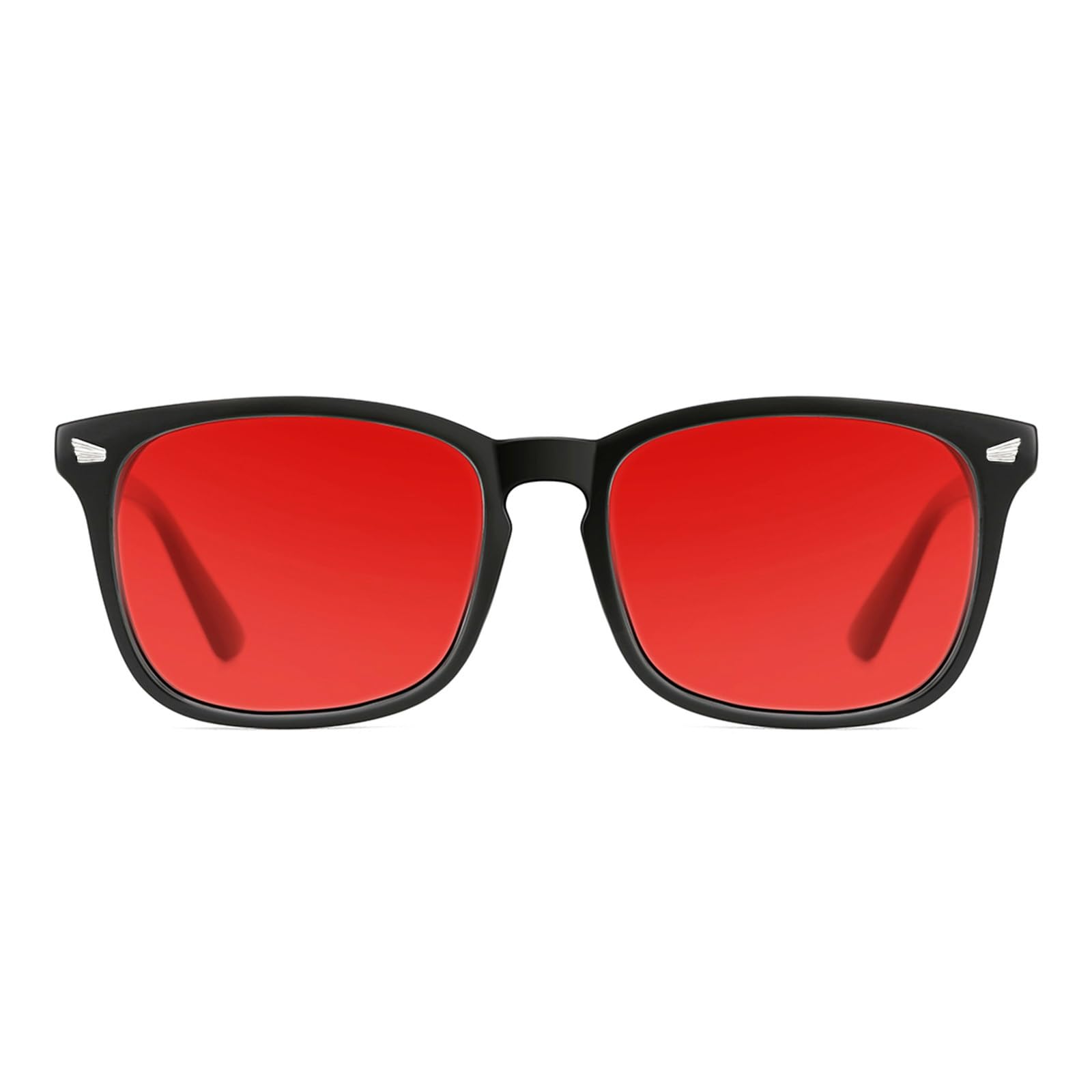TIJN vista frontal de las gafas mostrando montura cuadrada y estilo unisex para comodidad