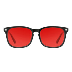 TIJN vista frontal de las gafas mostrando montura cuadrada y estilo unisex para comodidad