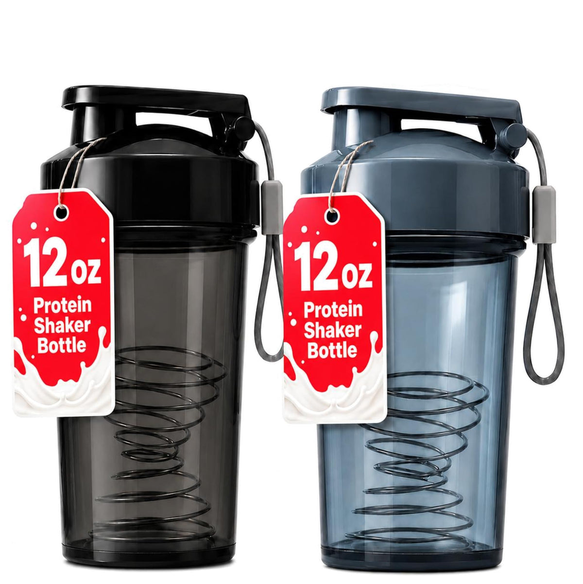 Tilcore shaker frontal 12 oz mostrando diseño compacto y transporte fácil